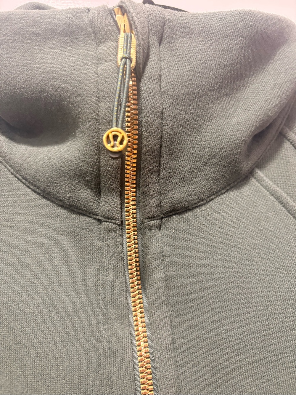 Lululemon Scuba Oversized Half Zip Hoodie Green Funnel Neck Thumbholes Women’s - Picture 2 of 7